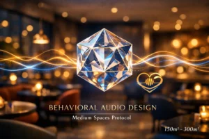 الهندسة السلوكية الصوتية للمساحات المتوسطة Behavioral Audio Design (150m² - 300m²)