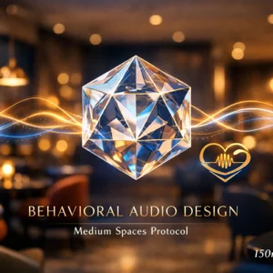الهندسة السلوكية الصوتية للمساحات المتوسطة Behavioral Audio Design (150m² - 300m²)